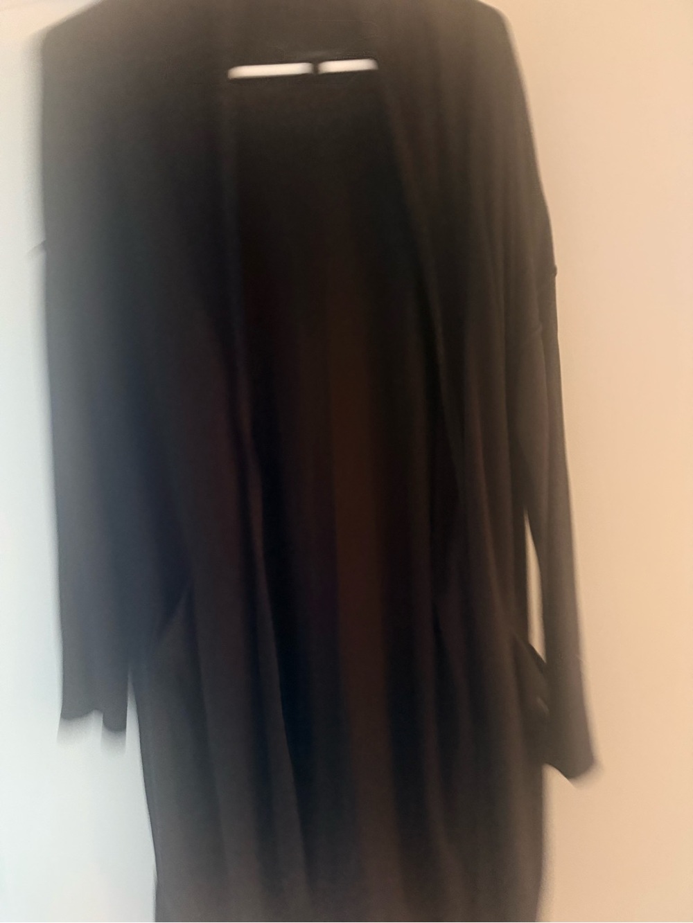 J. Crew Black Long Open Cardigan